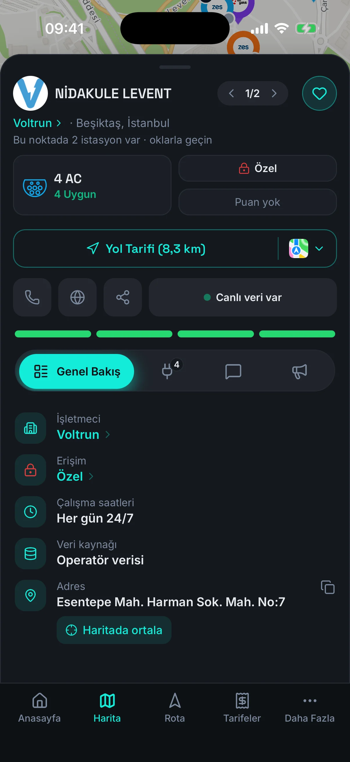 İstasyon detayı